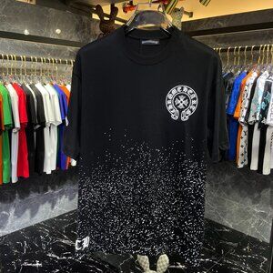 Chrome Hearts splash print crew neck T-shirt